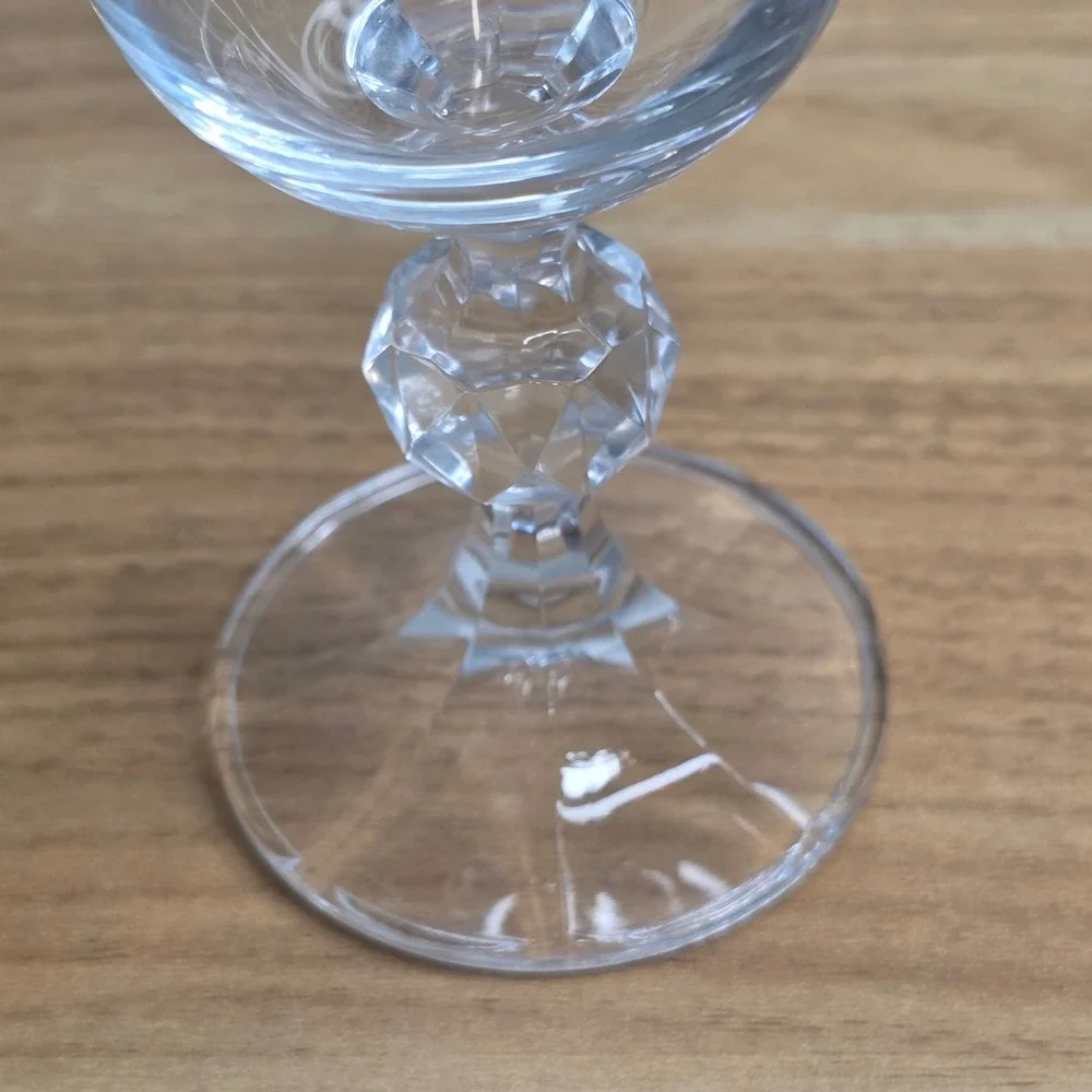 Vintage Import Assoc. Claudia Bohemia Crystal Cordial Aperitif Glasses Set of 4